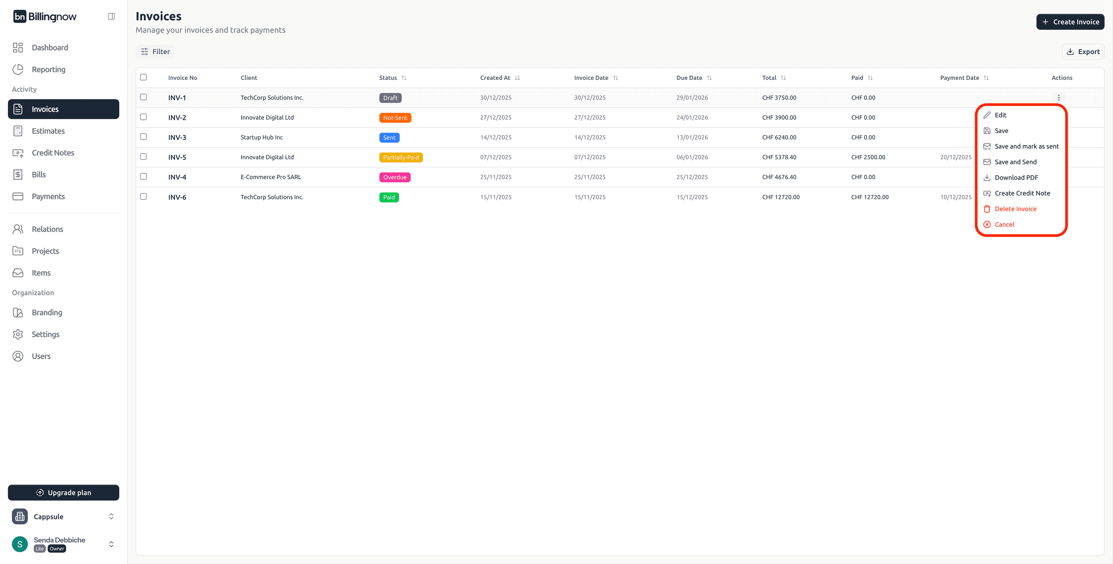 invoiceactions