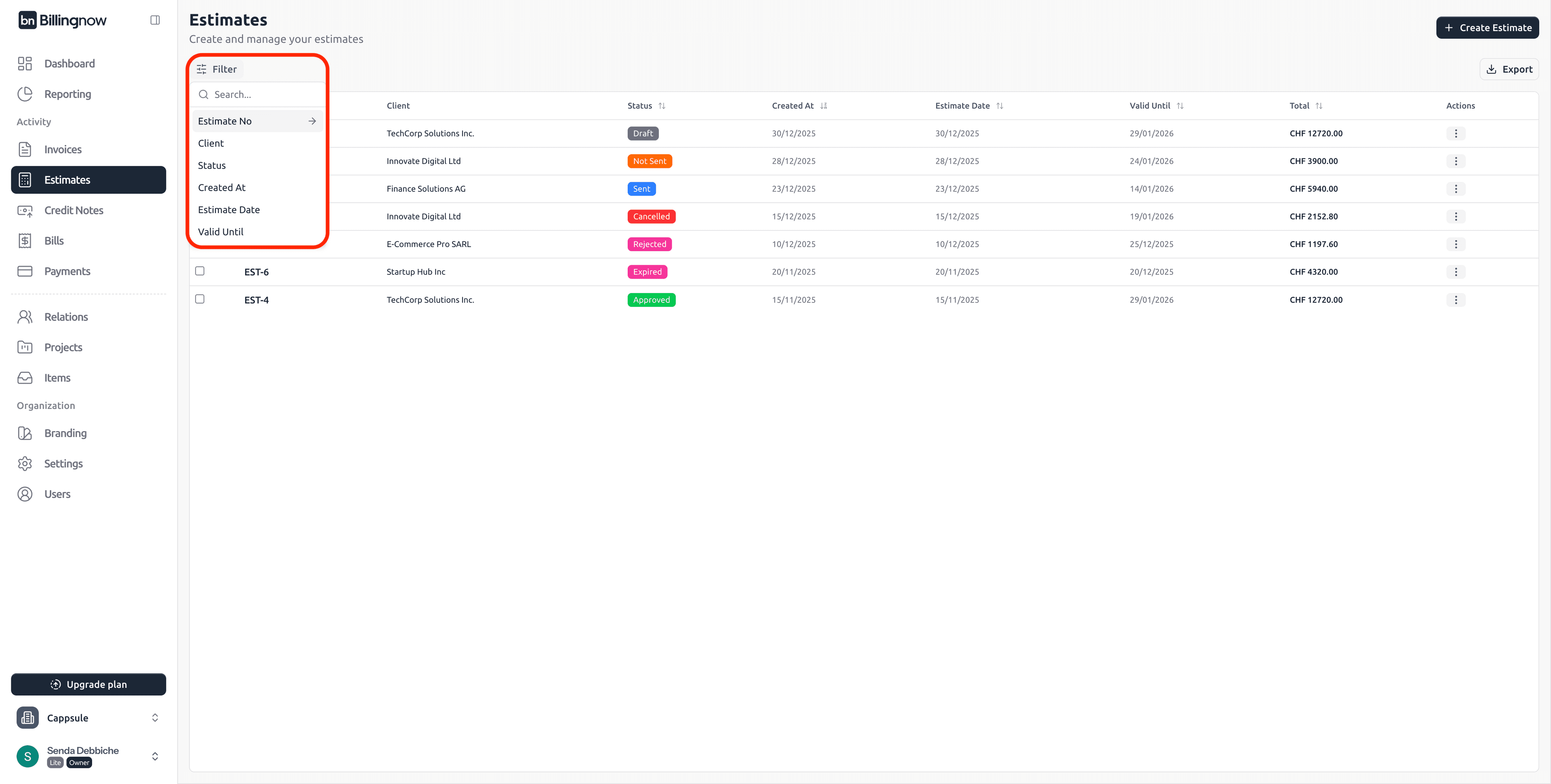 estimate-filter