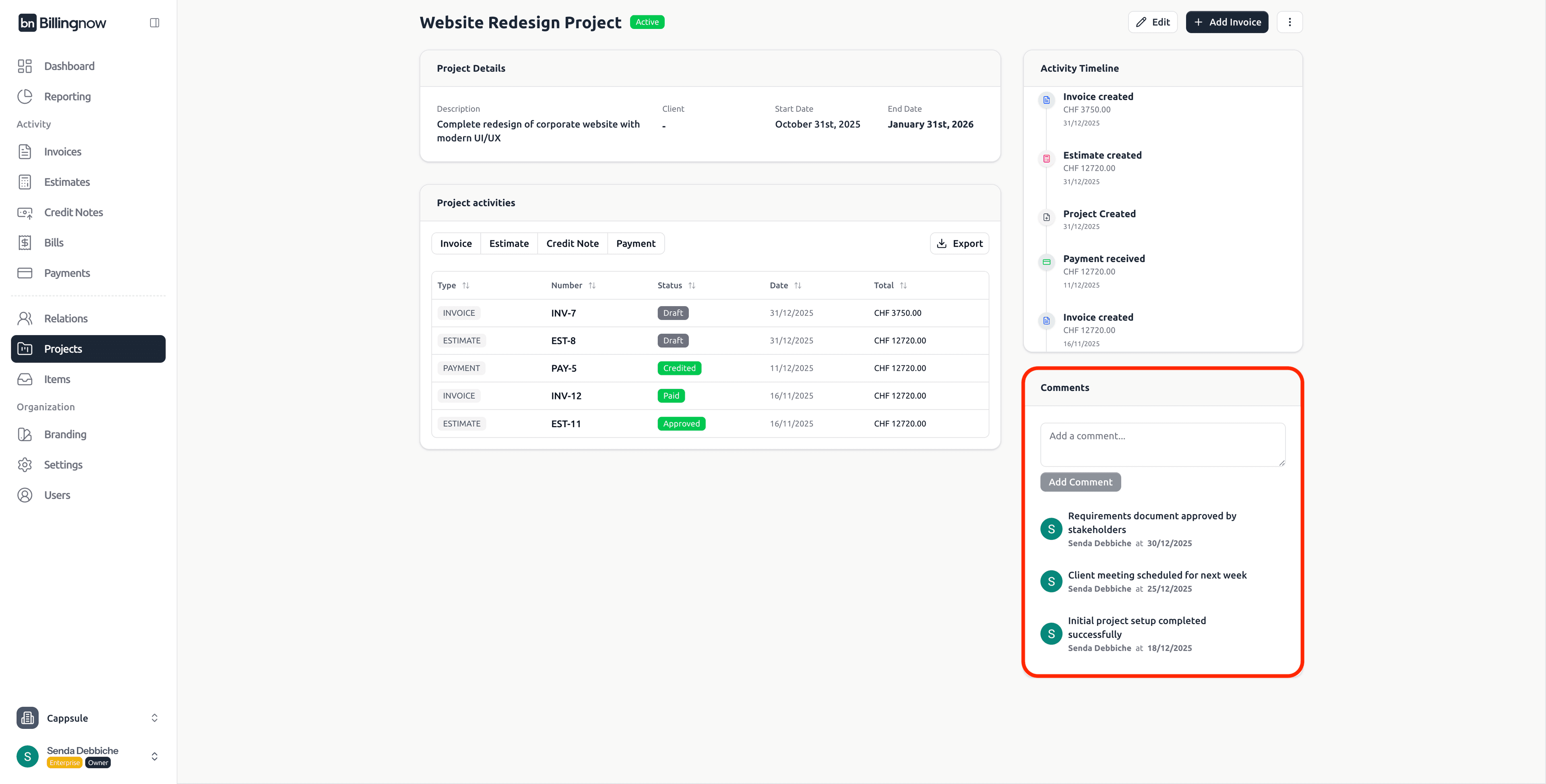 project-comments